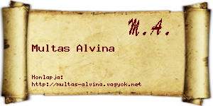 Multas Alvina névjegykártya